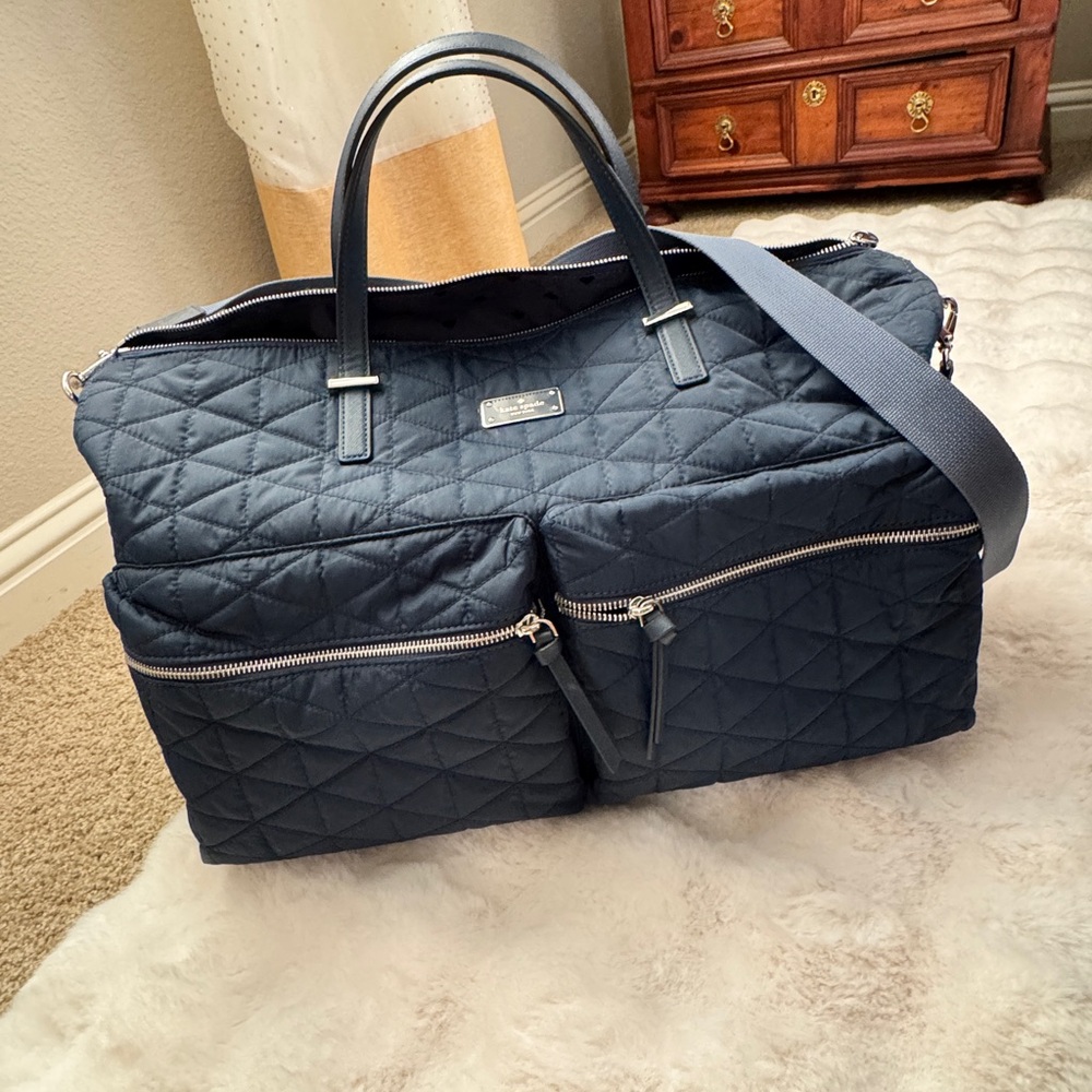 Kate Spade quilted Carmella Travel weekender duffle bag